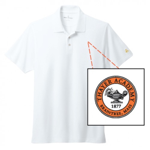 Brooks Brothers® Mesh Pique Performance Polo (White)